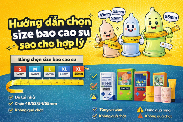 Hướng dẫn chọn size bao cao su sao cho hợp lý