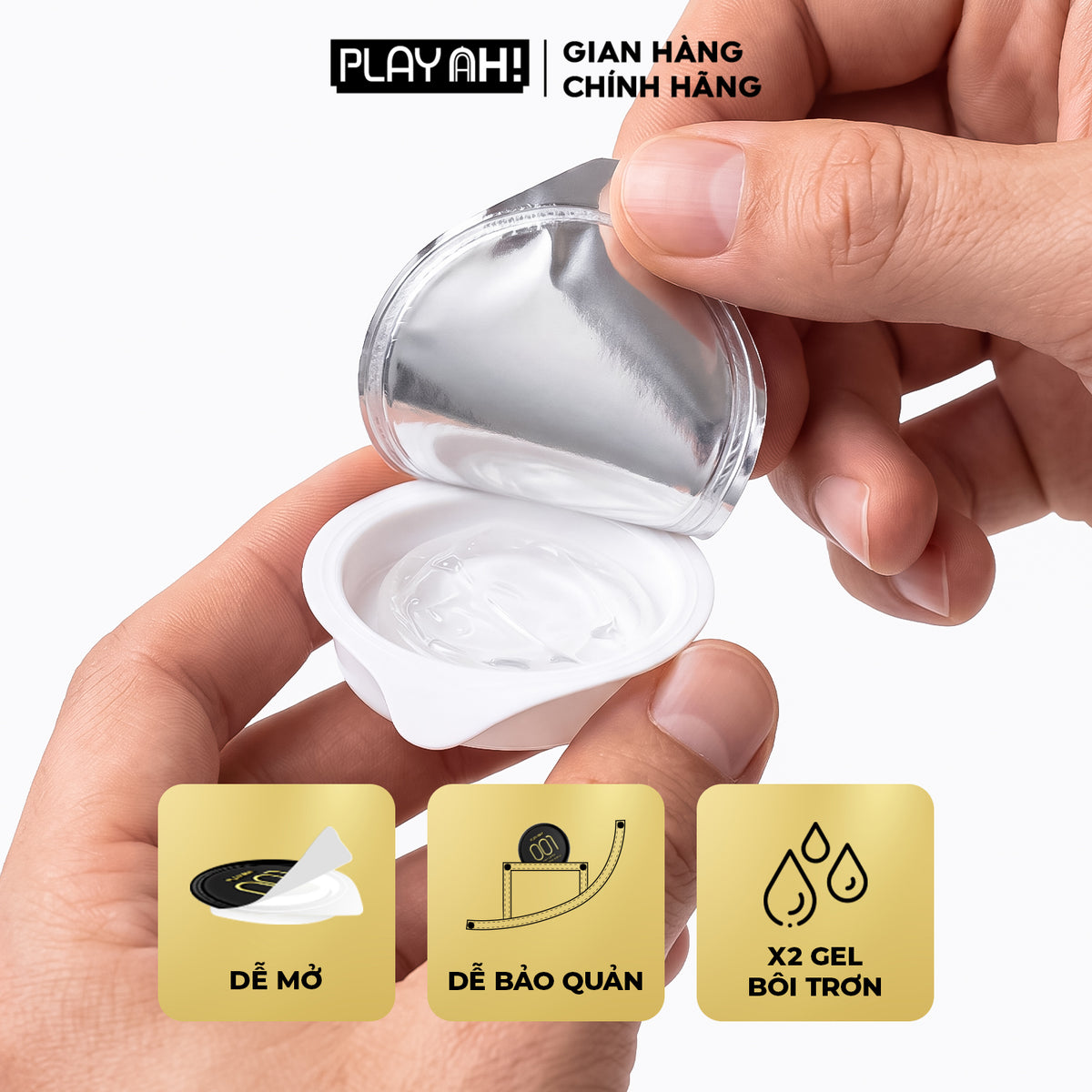 Áo Mưa PlayAh! Non-Latex 0.01 - Hộp 3 bao (54mm)