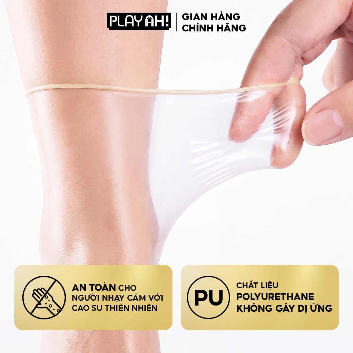 Áo Mưa PlayAh! Non-Latex 0.01 - Hộp 3 bao (54mm)