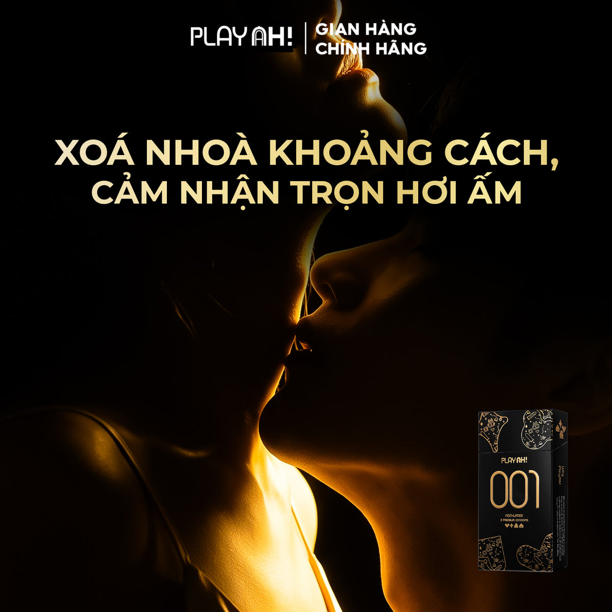 Áo Mưa PlayAh! Non-Latex 0.01 - Hộp 3 bao (54mm)