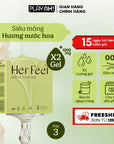 Áo Mưa PlayAh Her Feel Ultra Thin 0.03 siêu mỏng nhiều gel cao cấp