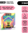 Bao Cao Su PlayAh Rainbow Gel 003 siêu mỏng, nhiều gel