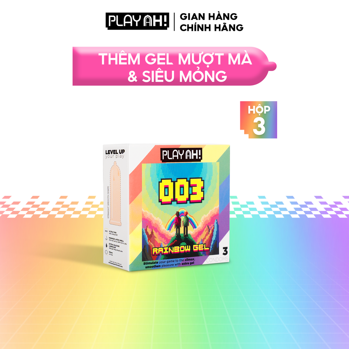 Áo Mưa PlayAh Rainbow Gel (52mm)