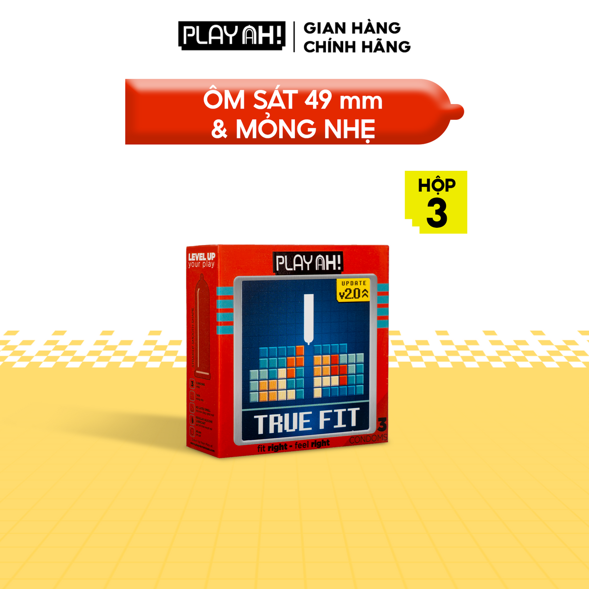 Áo Mưa PlayAh True Fit Ôm Sát (49mm)