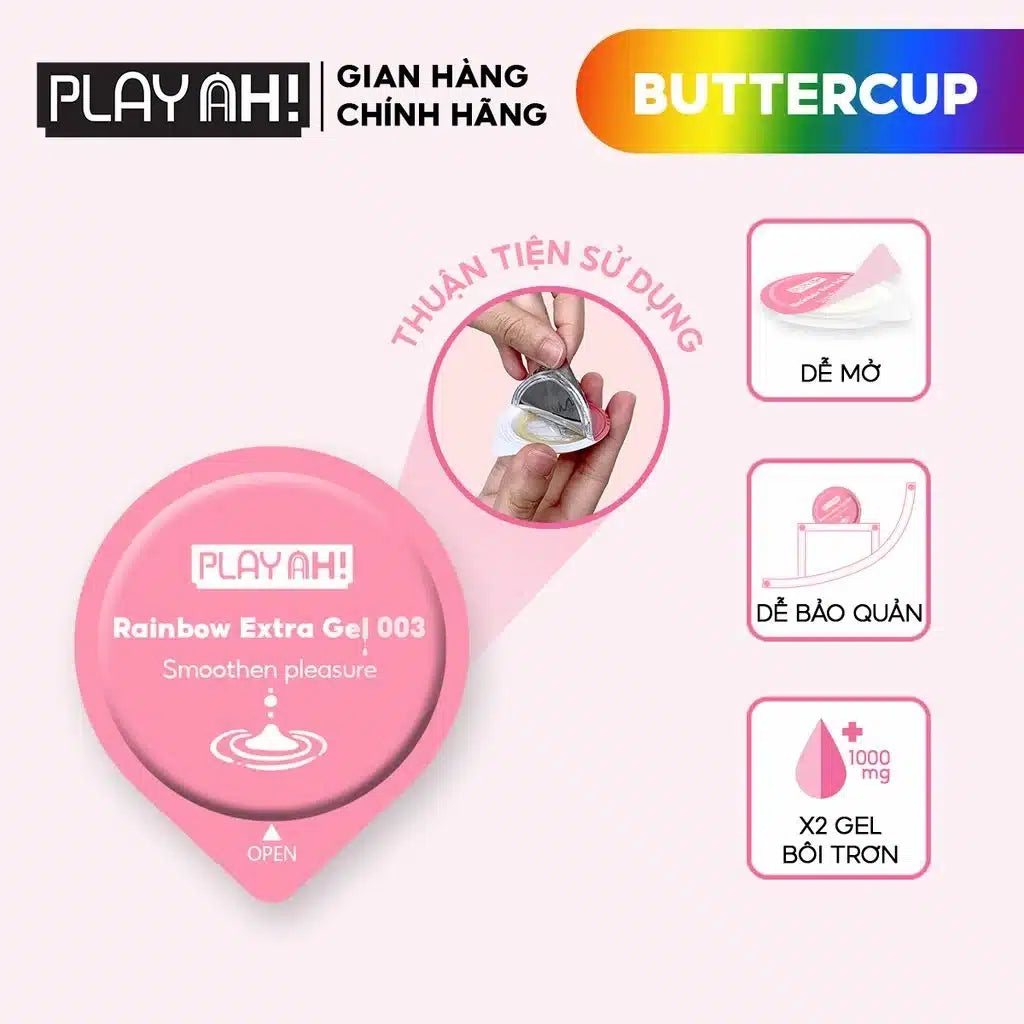Áo Mưa PlayAh Rainbow Gel (52mm)