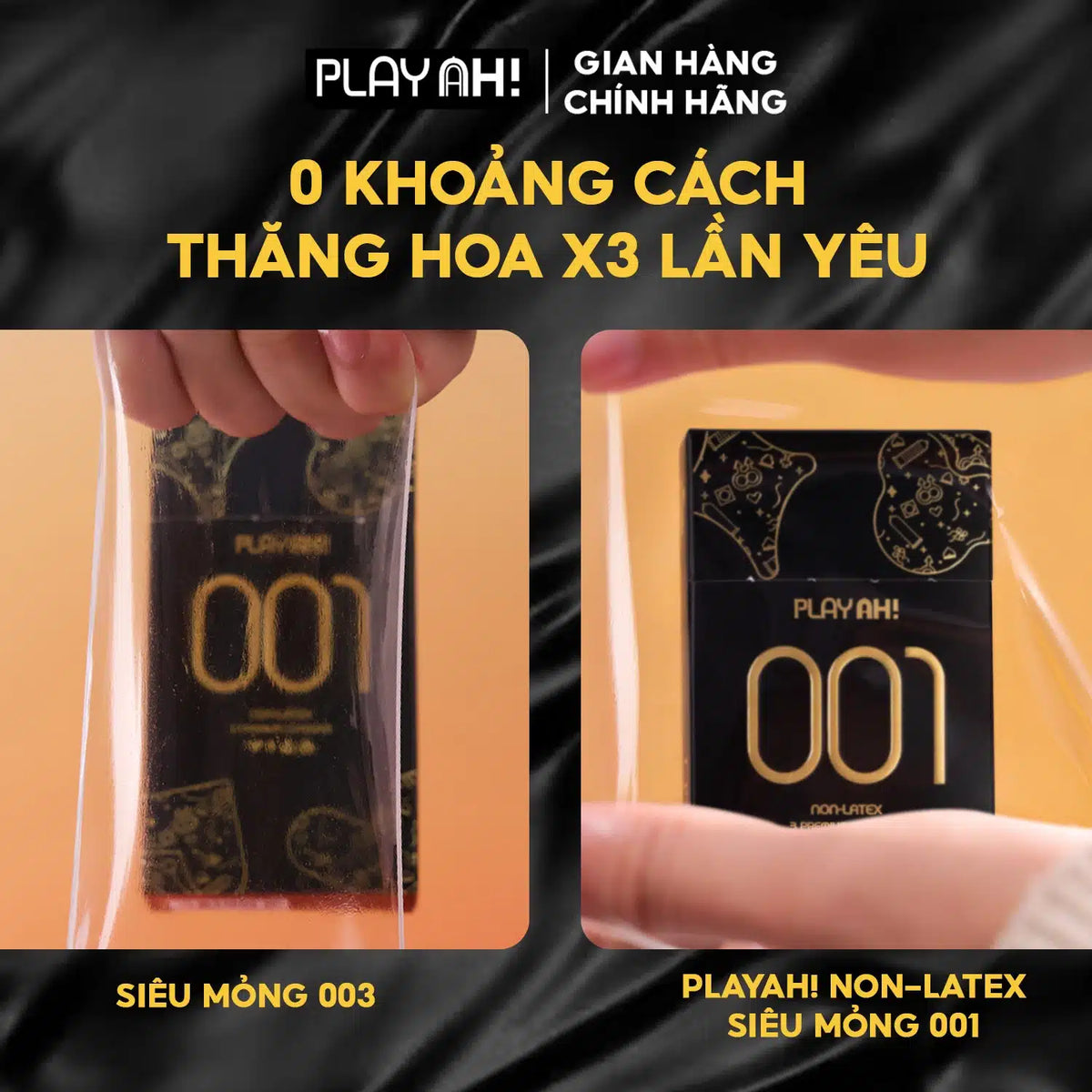 Áo Mưa PlayAh! Non-Latex 0.01 - Hộp 3 bao (54mm)