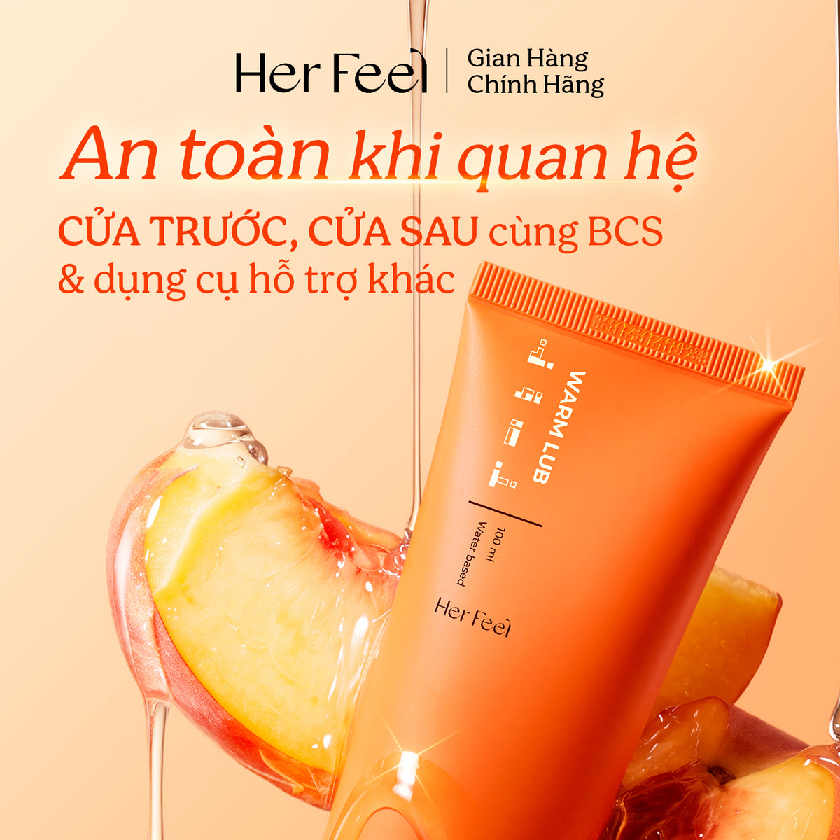 Gel Gốc Nước PlayAh! Her Feel Warm Lub Dạng Ấm Nóng 100ml