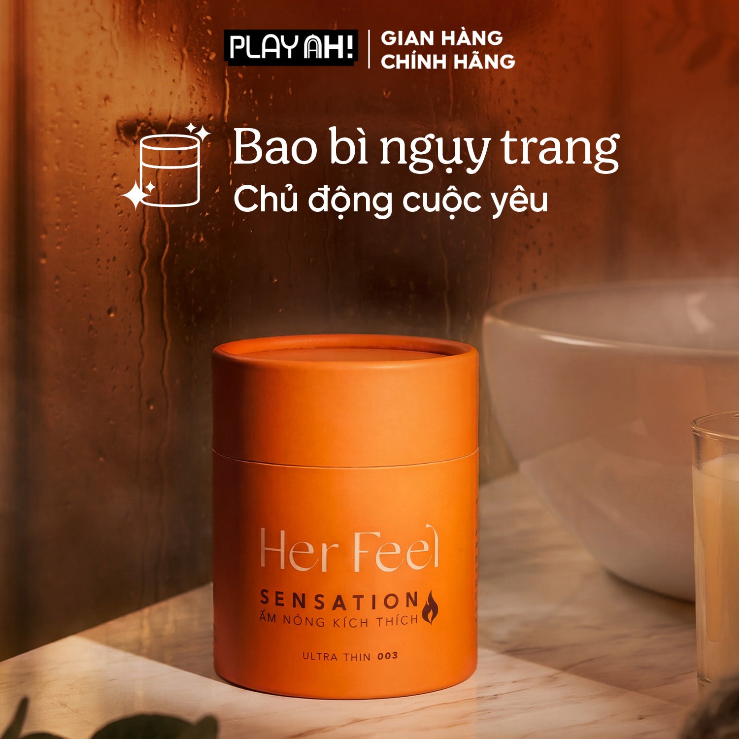 Áo Mưa Her Feel Warm Sensation Siêu Mỏng Cao Cấp