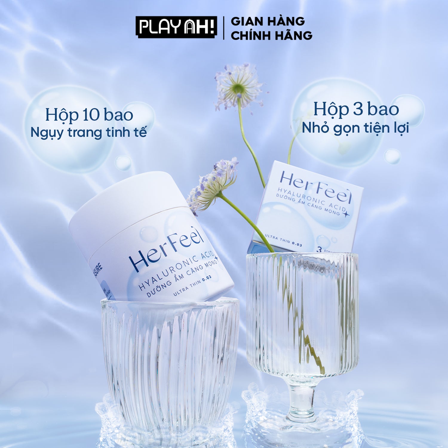 Áo Mưa dưỡng ẩm Her Feel HA gấp đôi gel cao cấp