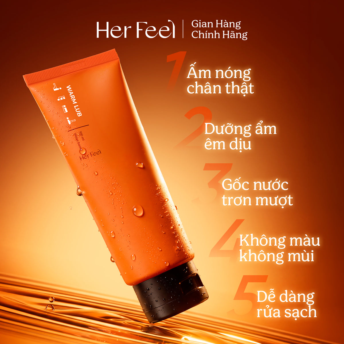 Gel Gốc Nước PlayAh! Her Feel Warm Lub Dạng Ấm Nóng 100ml