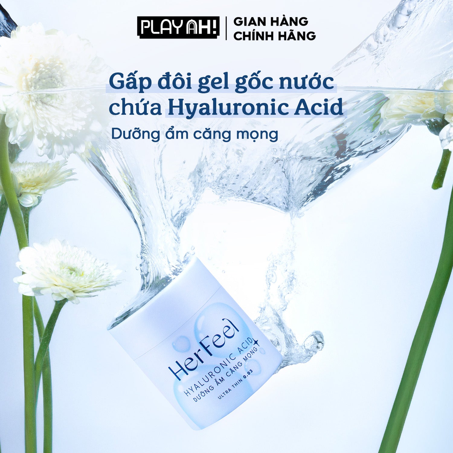 Áo Mưa dưỡng ẩm Her Feel HA gấp đôi gel cao cấp