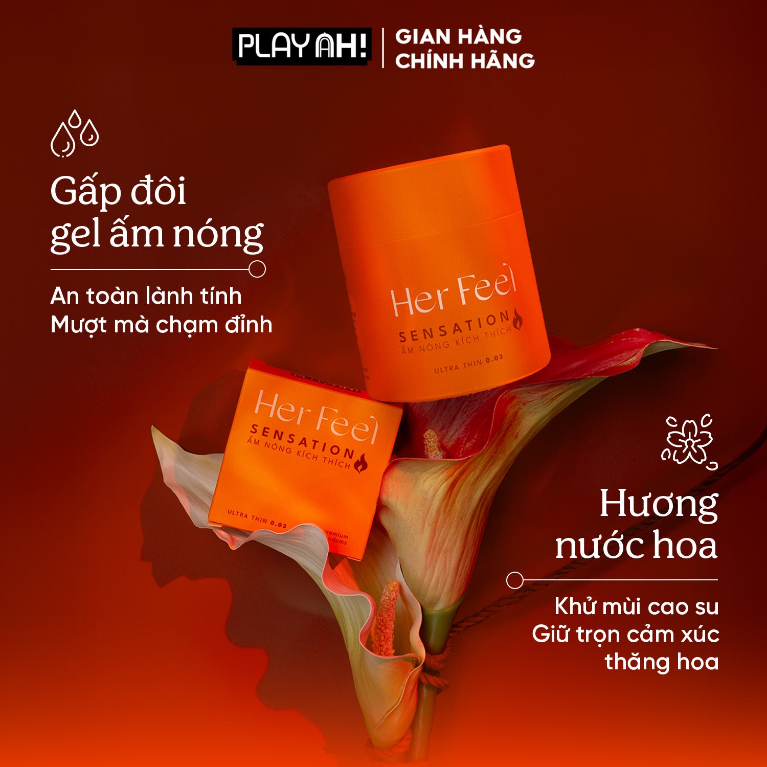 Áo Mưa Her Feel Warm Sensation Siêu Mỏng Cao Cấp