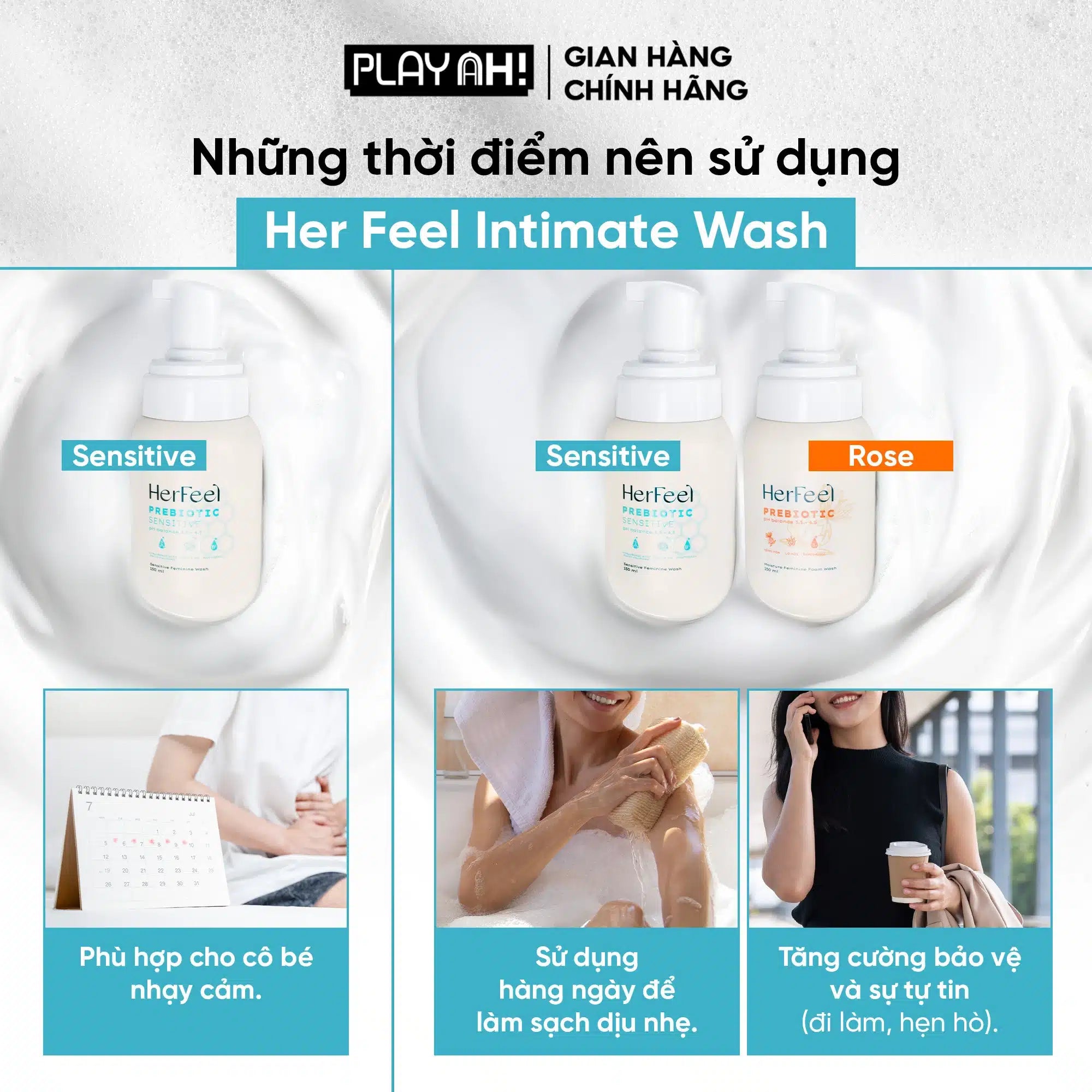 Bọt Vệ Sinh Phụ Nữ Her Feel Prebiotic