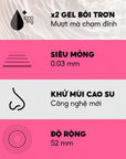 Bao Cao Su PlayAh Rainbow Gel 003 siêu mỏng, nhiều gel