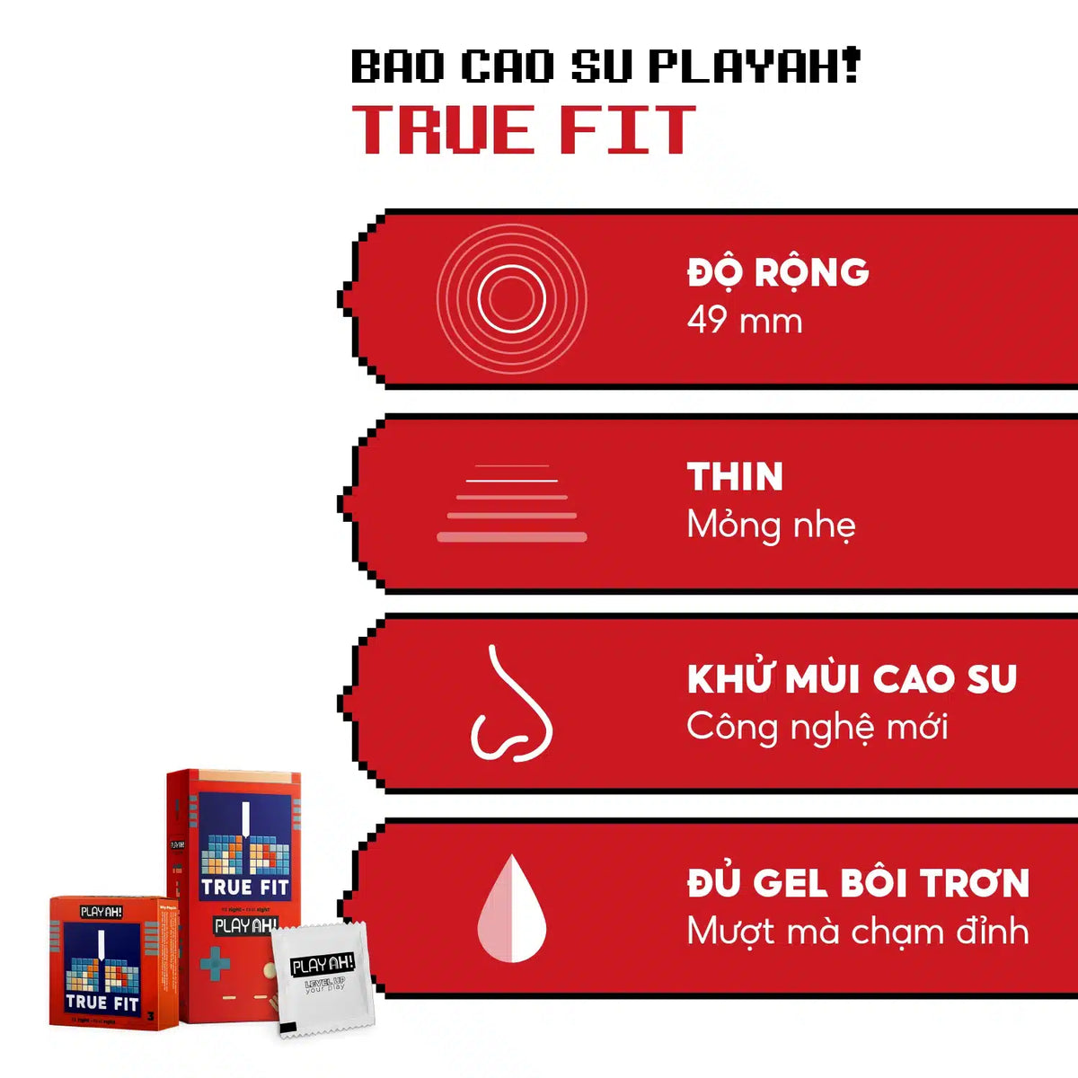 Áo Mưa PlayAh True Fit Ôm Sát (49mm)